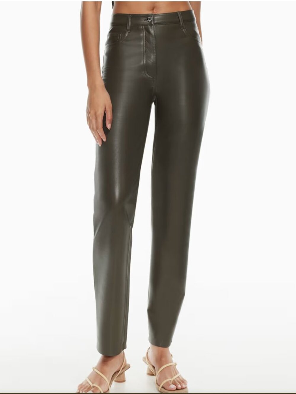 Aritzia Wilfred Melina Vegan Leather Pants Black 6